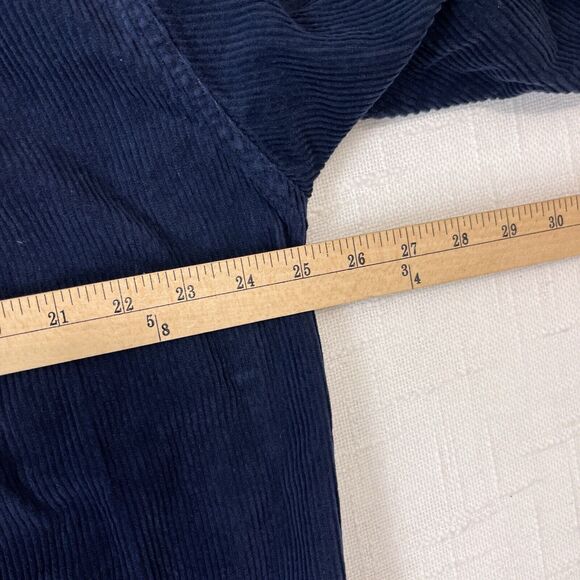 90s Fargo Corduroy Button Down Shirt M-L Vintage Blue Wide Wale Outdoors Grunge - Picture 3 of 7